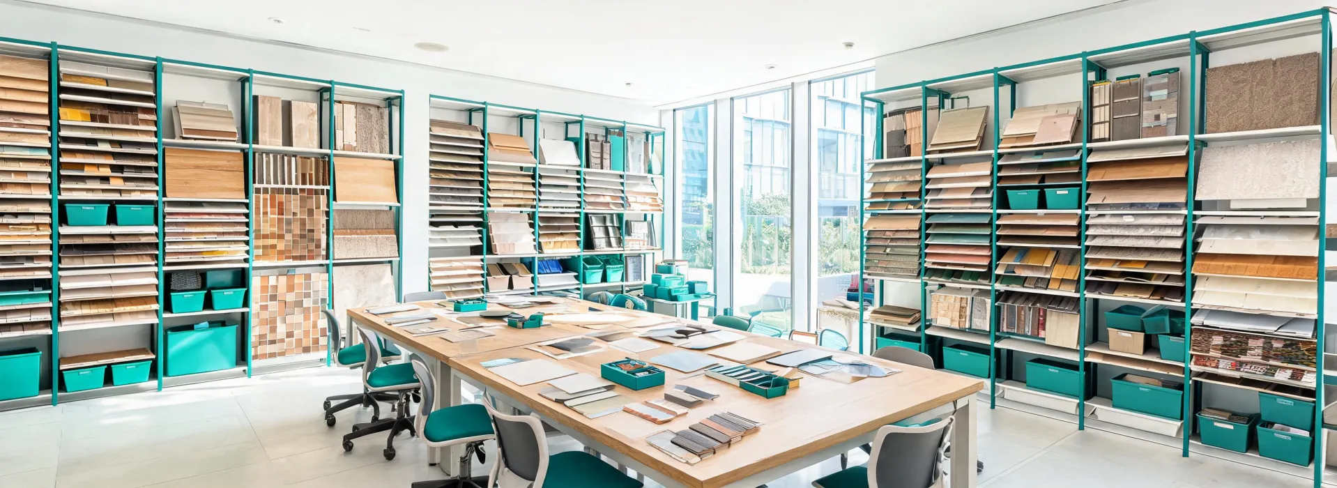 Mannington design studio and material library