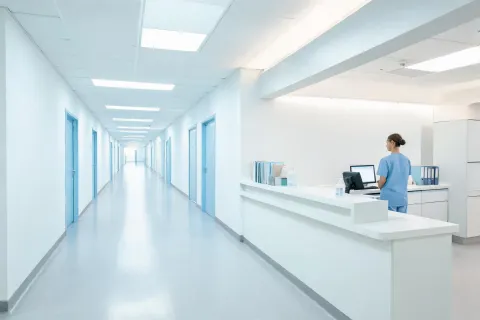 Healthcare corridor flooring