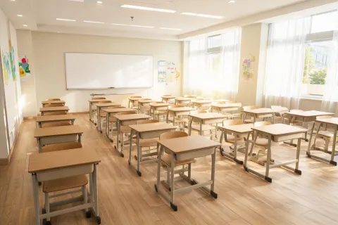 School classroom flooring