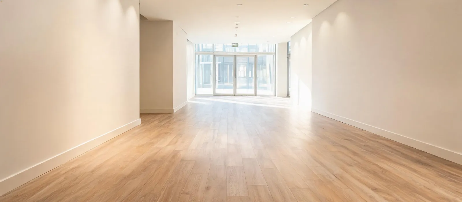 Installed commercial LVT corridor